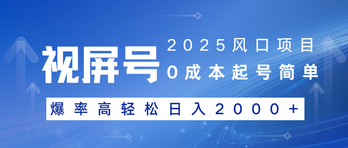2025风口项目，视频号带货，起号简单，爆率高轻松日入2000+-财源创业网