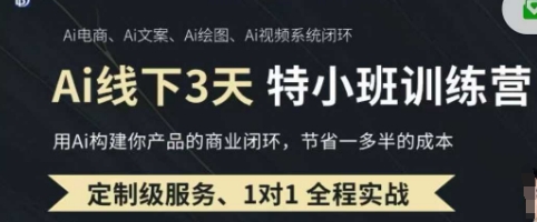 AI实操培训第20-21期线下，0基础保姆级教程，3月最新整理，企业获客、降本增效、打造超级个体-财源创业网