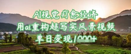 AI视觉疗愈经济：用ai重构超写实风景视频，单日变现多张-财源创业网