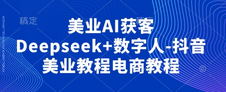 美业AI获客Deepseek+数字人-抖音美业教程电商教程-财源创业网
