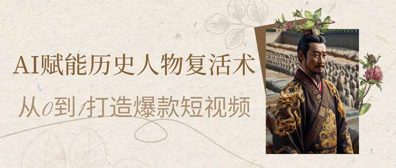 AI赋能历史人物复活术：从0到1打造爆款短视频-财源创业网