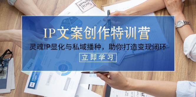 IP文案创作特训营，灵魂IP显化与私域播种，助你打造变现闭环(14节课)-财源创业网