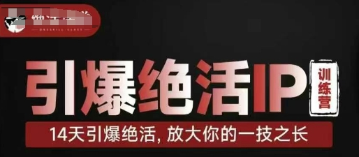 引爆绝活IP训练营，14天引爆绝活，放大你的一技之长-财源创业网