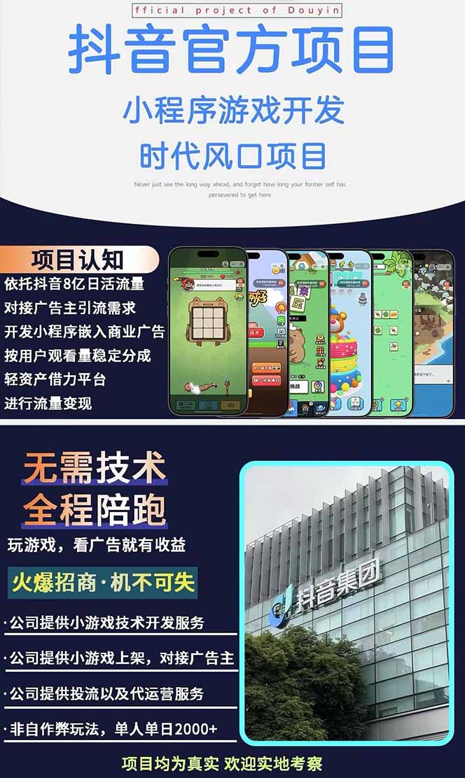 图片[1]-2025最热抖音官方项目 Ai时代风口项目小程序游戏开发 实测单个游戏日收…-财源创业网