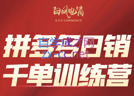 白凤电商·拼多多日销千单训练营(更新4月)-财源创业网