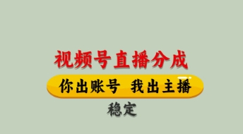 视频号直播分成，全程托管招募，单月轻松变现8k【揭秘】-财源创业网