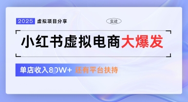 小红书虚拟电商项目，平台大力免费流量扶持，低门槛1拖3玩法-财源创业网