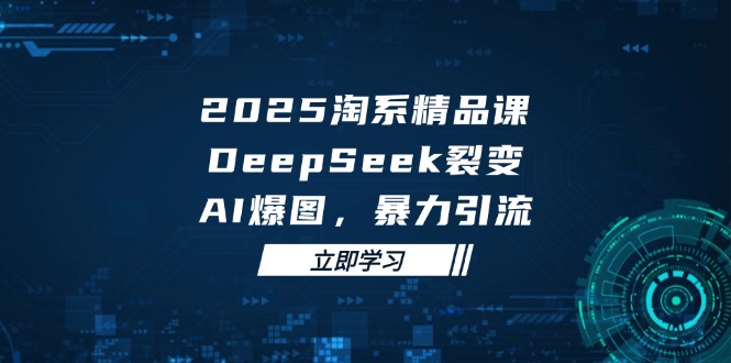 2025 淘系精品课，DeepSeek 裂变，AI 爆图，暴力引流-财源创业网