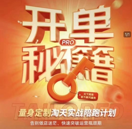 淘宝开单秘籍PRO，量身定制淘天实战陪跑计划，告别做店迷茫、快速突破运营瓶颈期(更新)-财源创业网