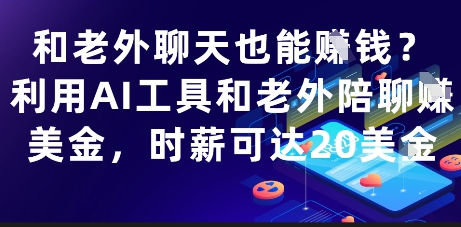 和老外聊天也能挣钱？利用AI工具和老外陪聊挣美金，时薪可达20刀-财源创业网