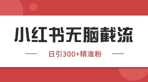 小红书只要你有同行就能获客，独家野路子获客玩法，暴力截流【揭秘】-财源创业网