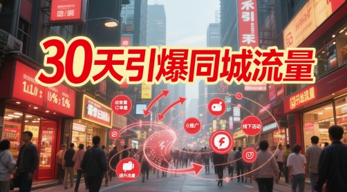 30天引爆同城流量：团购篇 认知篇 流量篇 来客篇 达人篇 老板人设IP篇 投流篇-财源创业网