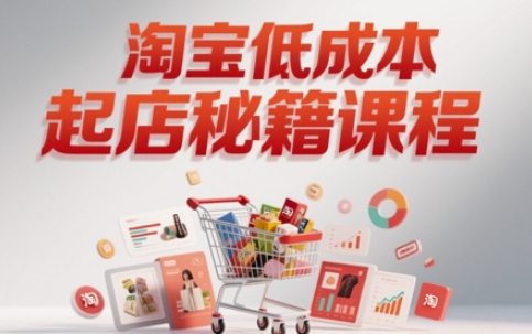 淘宝低成本起店系统课，助你快速起店，实现弯道超车-财源创业网