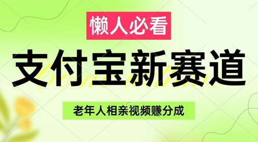 支付宝新赛道，利用老年人相亲视频，挣分成收益，轻松月入过W，操作简单-财源创业网