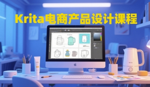 Krita电商产品设计课程，掌握从工具使用到创意落地的全链路设计能力-财源创业网