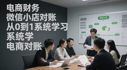 电商财务微信小店对账，从0到1系统学习电商对账-财源创业网