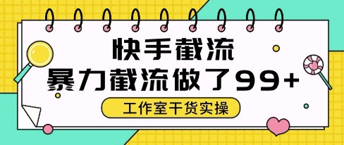 快手暴力截流玩法，全自动无需人工，每日单号50+精准客资【揭秘】-财源创业网