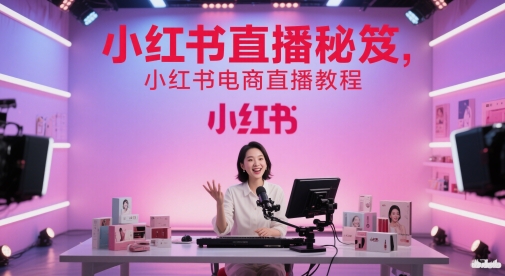 小红书直播秘笈，小红书电商直播教程-财源创业网